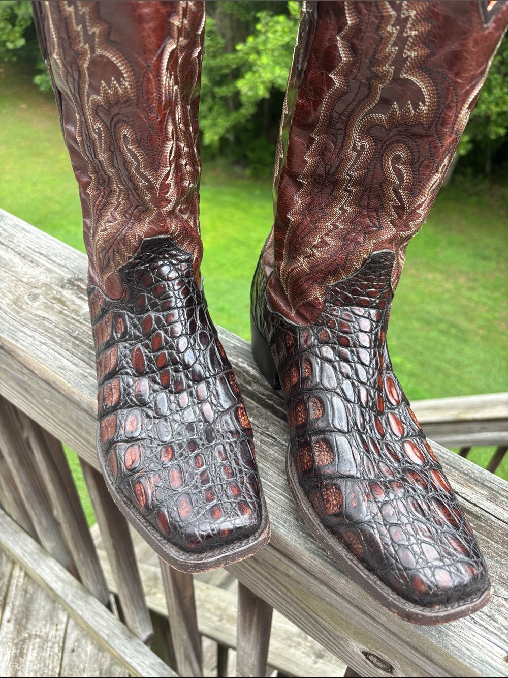 Dan Post Exotic Caiman boots bayou size 10.5 Cowboy western - Picture 4 of 17